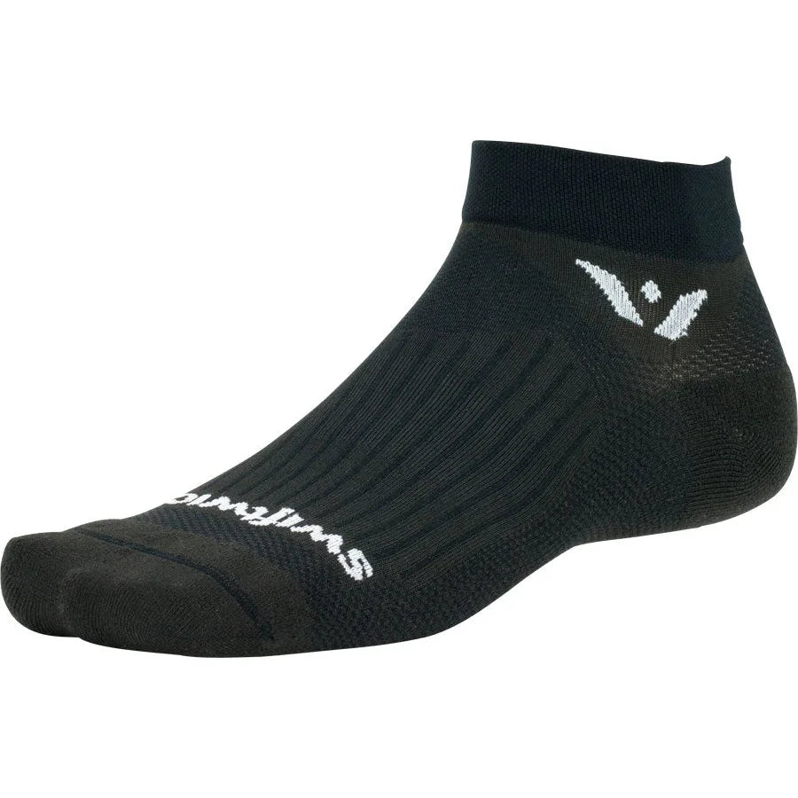 Swiftwick Aspire One Bike Socks - Black - Socks - Bicycle Warehouse