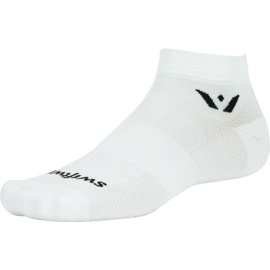 Swiftwick Aspire One Bike Socks - White - Socks - Bicycle Warehouse