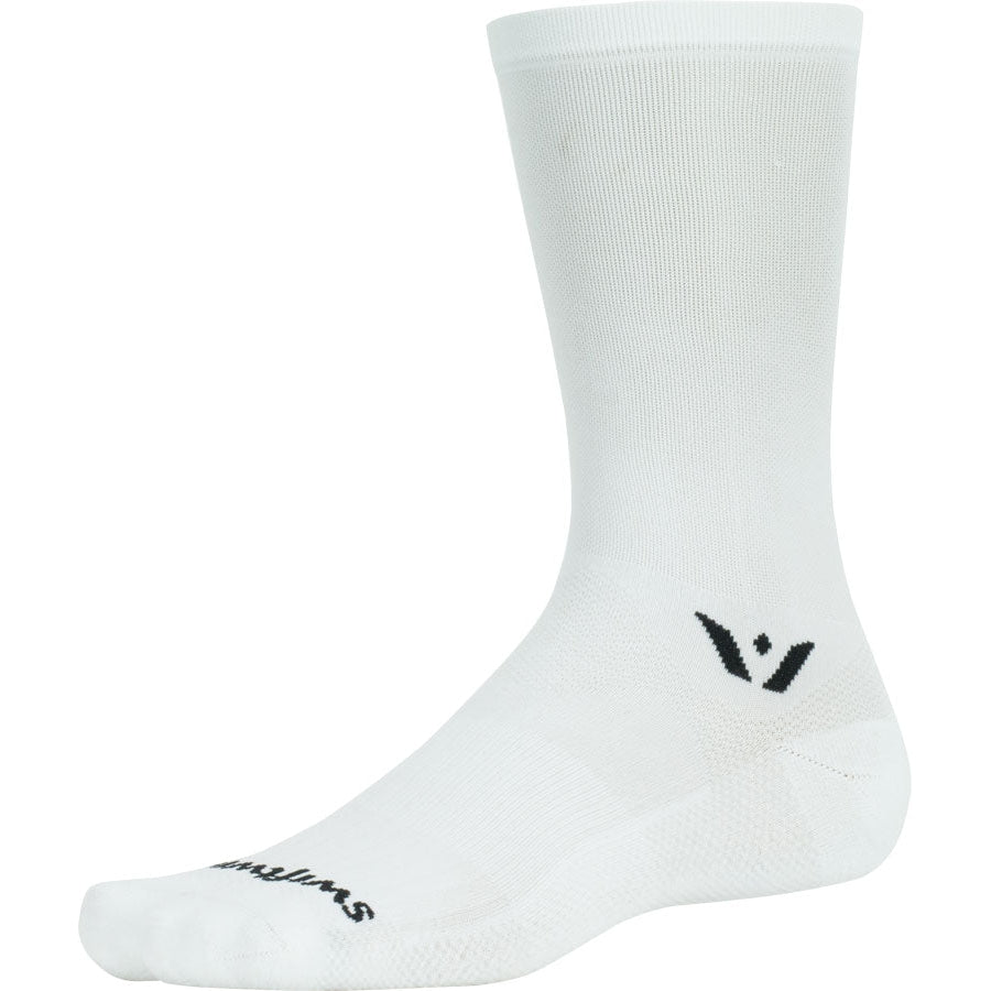 Swiftwick Aspire Seven Bike Socks - White - Socks - Bicycle Warehouse