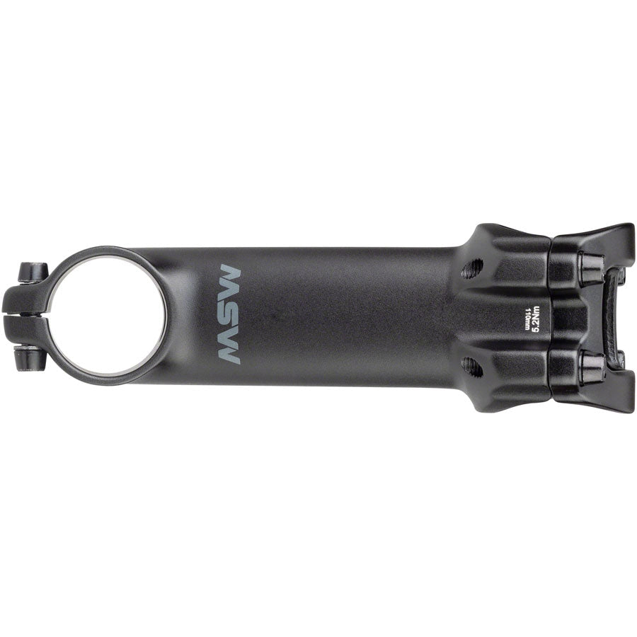MSW 17 Bike Stem - 31.8 Clamp, +/-17, 1 1/8", Aluminum, Black - Stems - Bicycle Warehouse