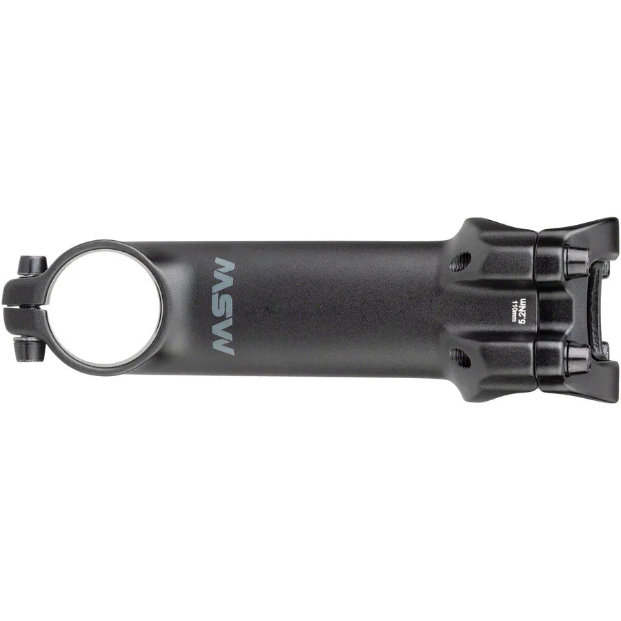 MSW 17 Bike Stem - 31.8 Clamp, +/-17, 1 1/8", Aluminum, Black - Stems - Bicycle Warehouse