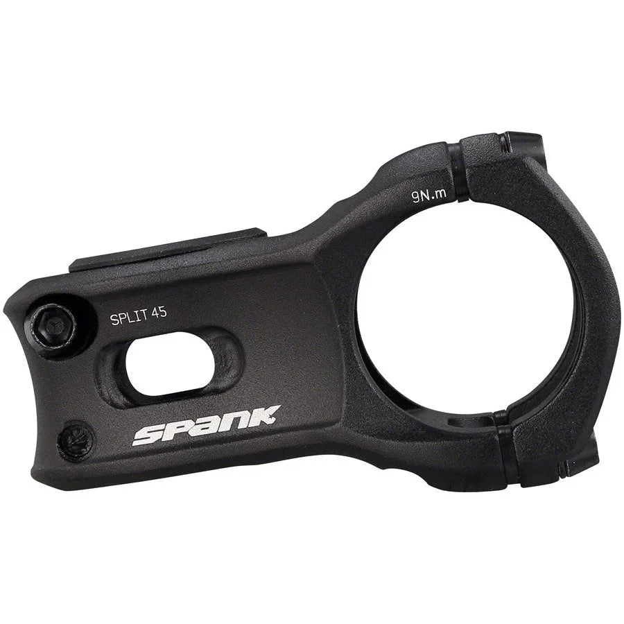Spank Split 35 Bike Stem - 35mm Clamp, 0 Degrees, 1-1/8", Black - Stems - Bicycle Warehouse