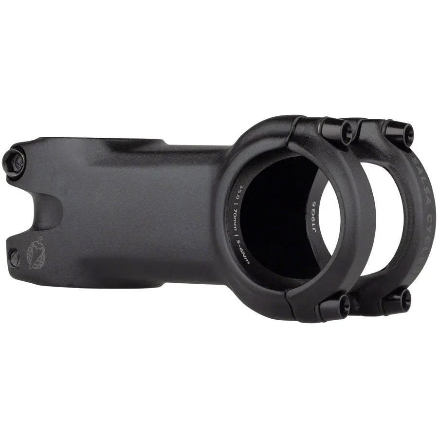 Salsa Guide Trail Bike Stem- 35.0 Clamp, 0 Degrees, 1 1/8", Aluminum, Black - Stems - Bicycle Warehouse