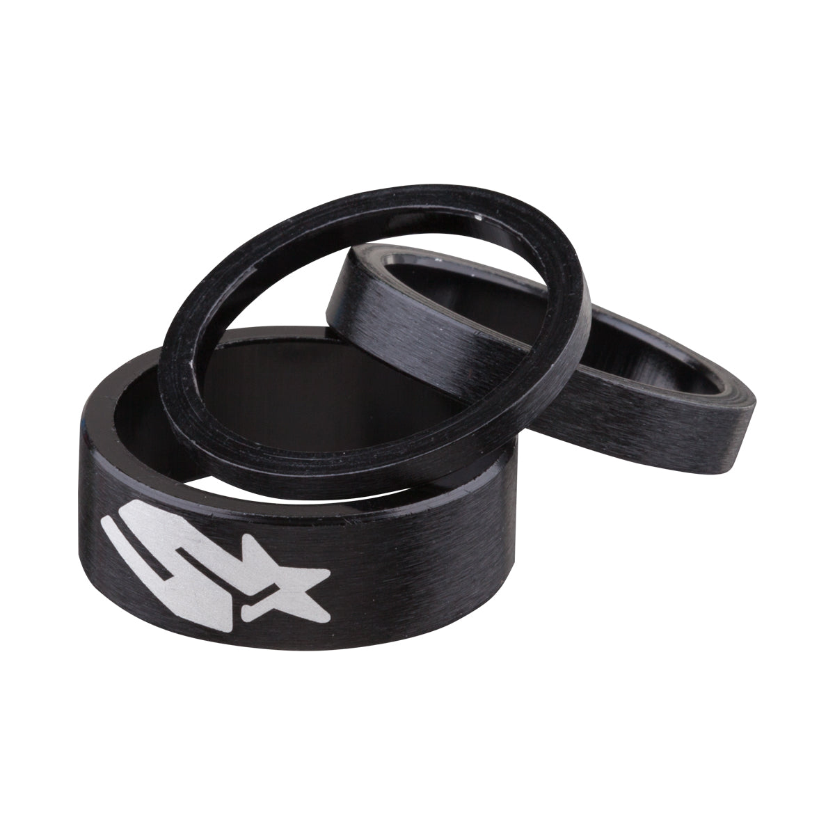 Spank Bike Headset Spacer Kit 3/6/12mm - Black - Parts - Bicycle Warehouse