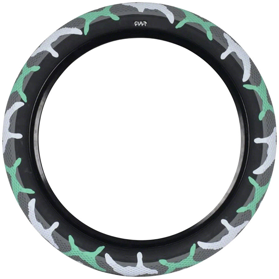 Cult X Vans Tire - 14 x 2.2, Clincher, Wire, Teal Camo/Black