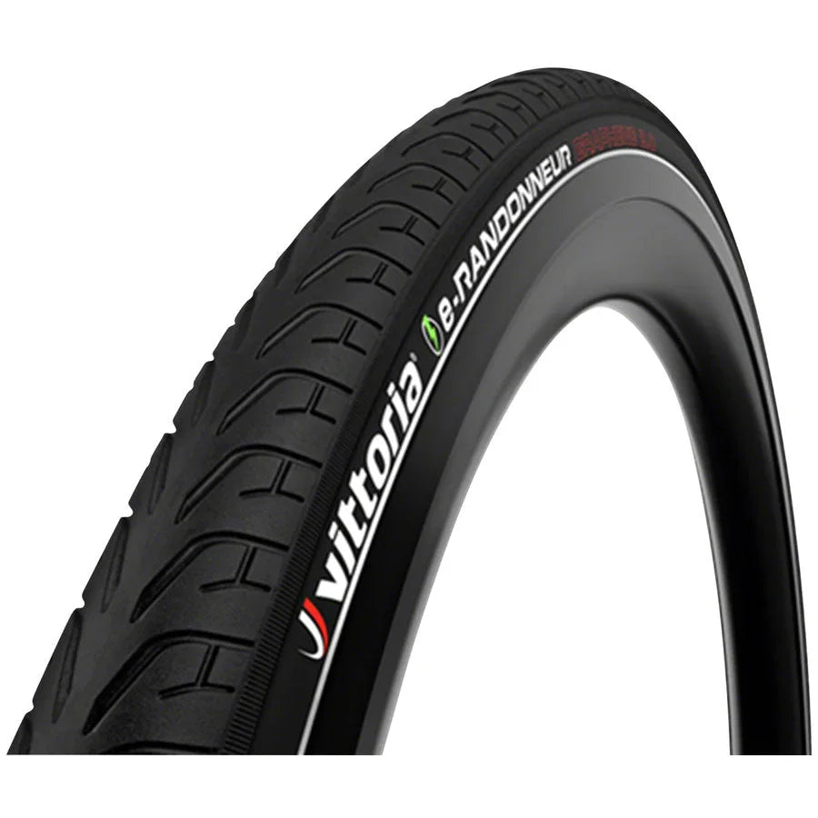 Vittoria e-Randonneur Electric Bike Tire - 700 x 48c, Clincher, Wire, Black/Reflective - Tires - Bicycle Warehouse