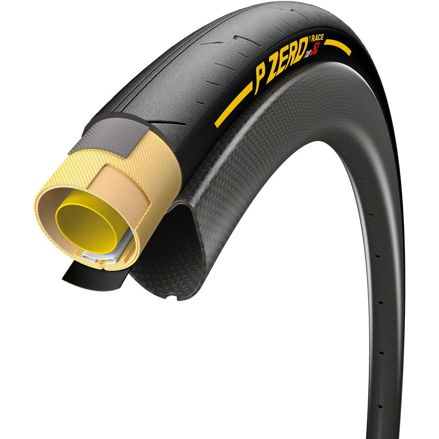Pirelli P ZERO Race TUB SL Road Bike Tire - 28 x 26, Tubular, Folding, Black - Tires - Bicycle Warehouse