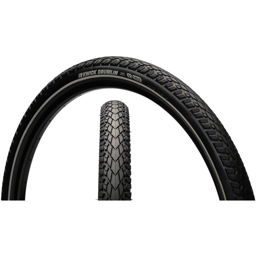 Kenda Kwick Drumlin Tire - 26 x 2.2, Clincher, Wire, Black/Reflective, 60tpi, KS
