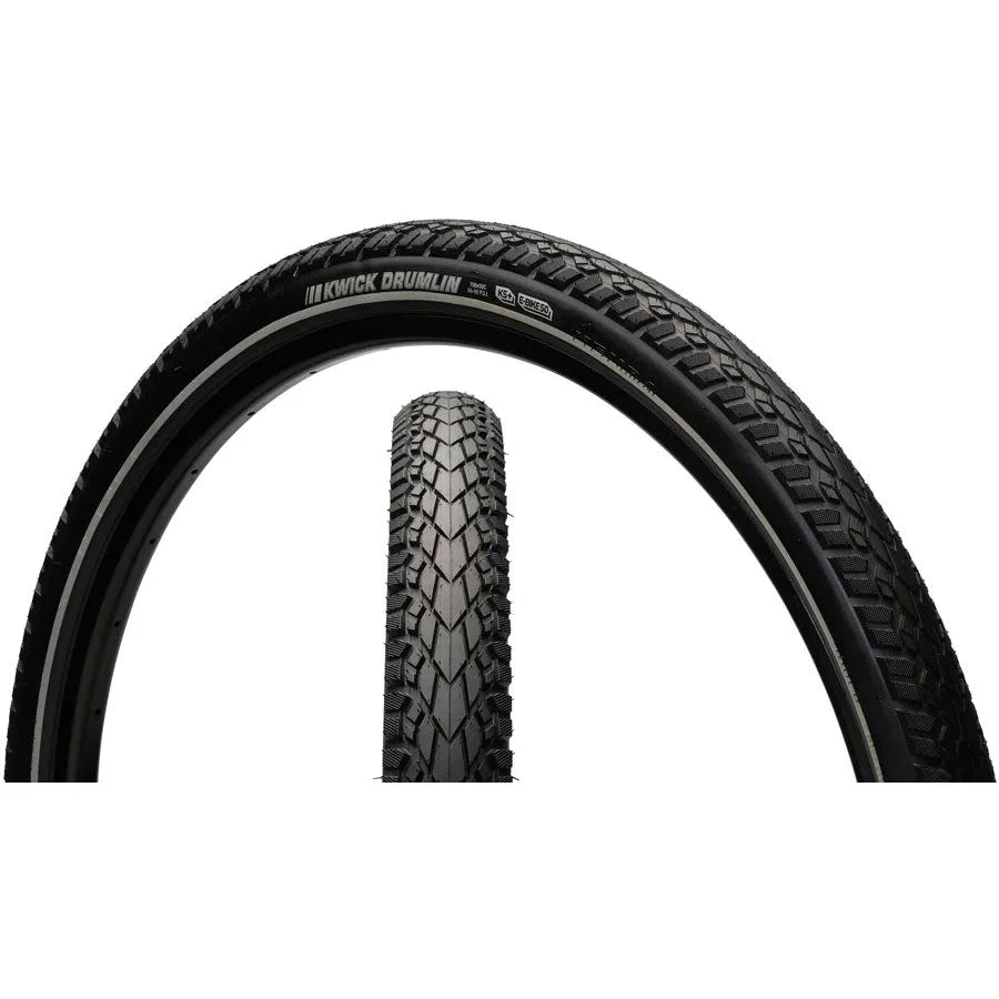 Kenda Kwick Drumlin Tire - 26 x 2.2, Clincher, Wire, Black/Reflective, 60tpi, KS
