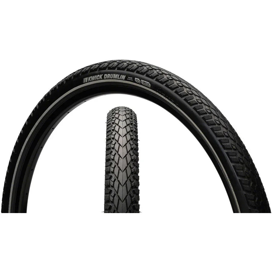 Kenda Kwick Drumlin Tire - 26 x 2, Clincher, Wire, Black/Reflective, 60tpi, KS