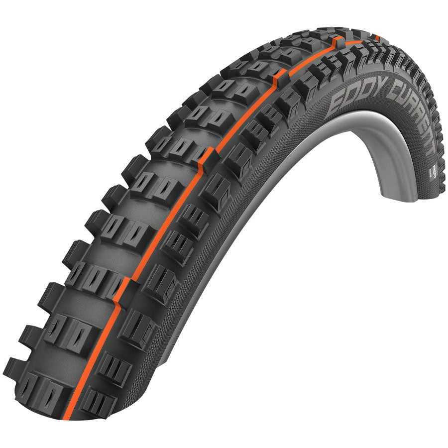 Schwalbe Eddy Current Front Tire - 29 x 2.4, Tubeless, Folding, Black, Super Trail, Addix Soft