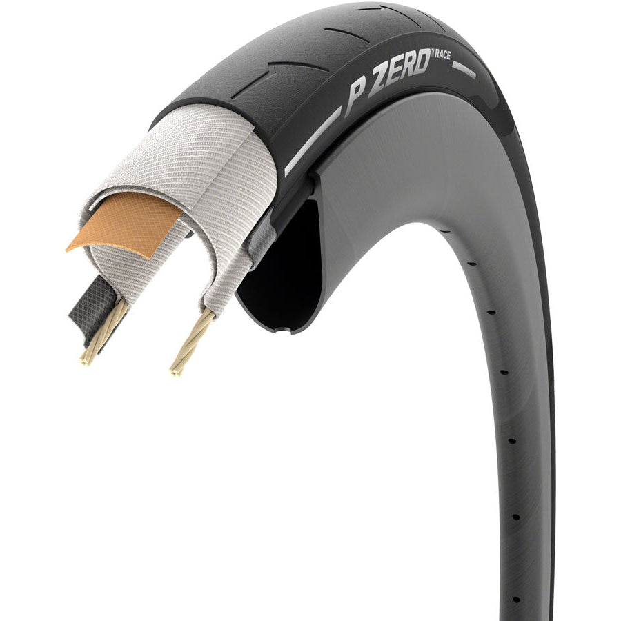 Pirelli P ZERO Race Road Bike Tire - 700 x 28, Clincher, Folding, Black, TechBelt, SmartEvo - Tires - Bicycle Warehouse
