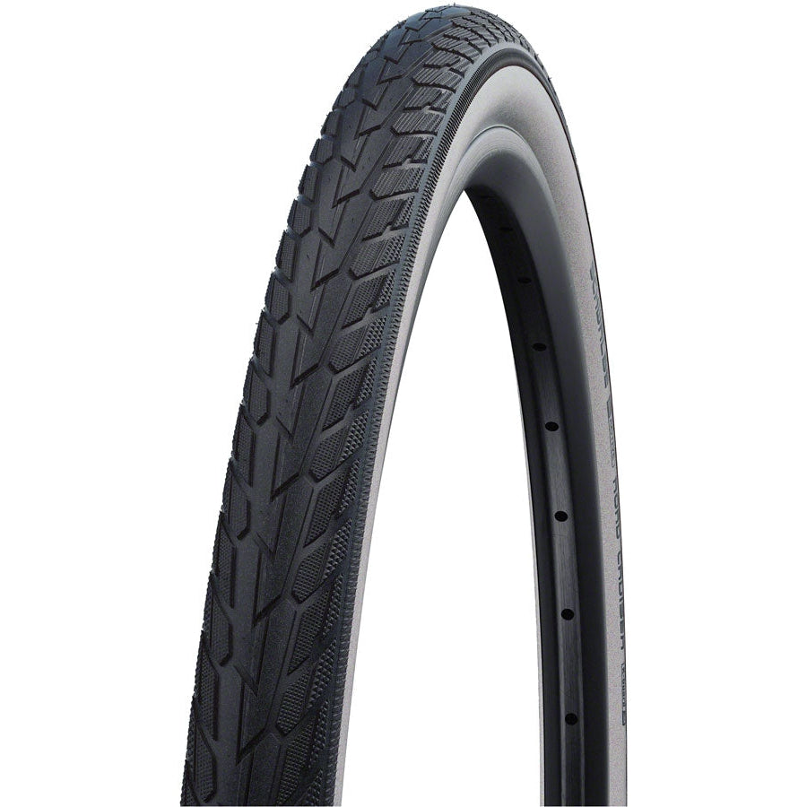 Schwalbe Road Cruiser Tire - 26 x 1.75, Clincher, Wire, White/Black, K-Guard, Green