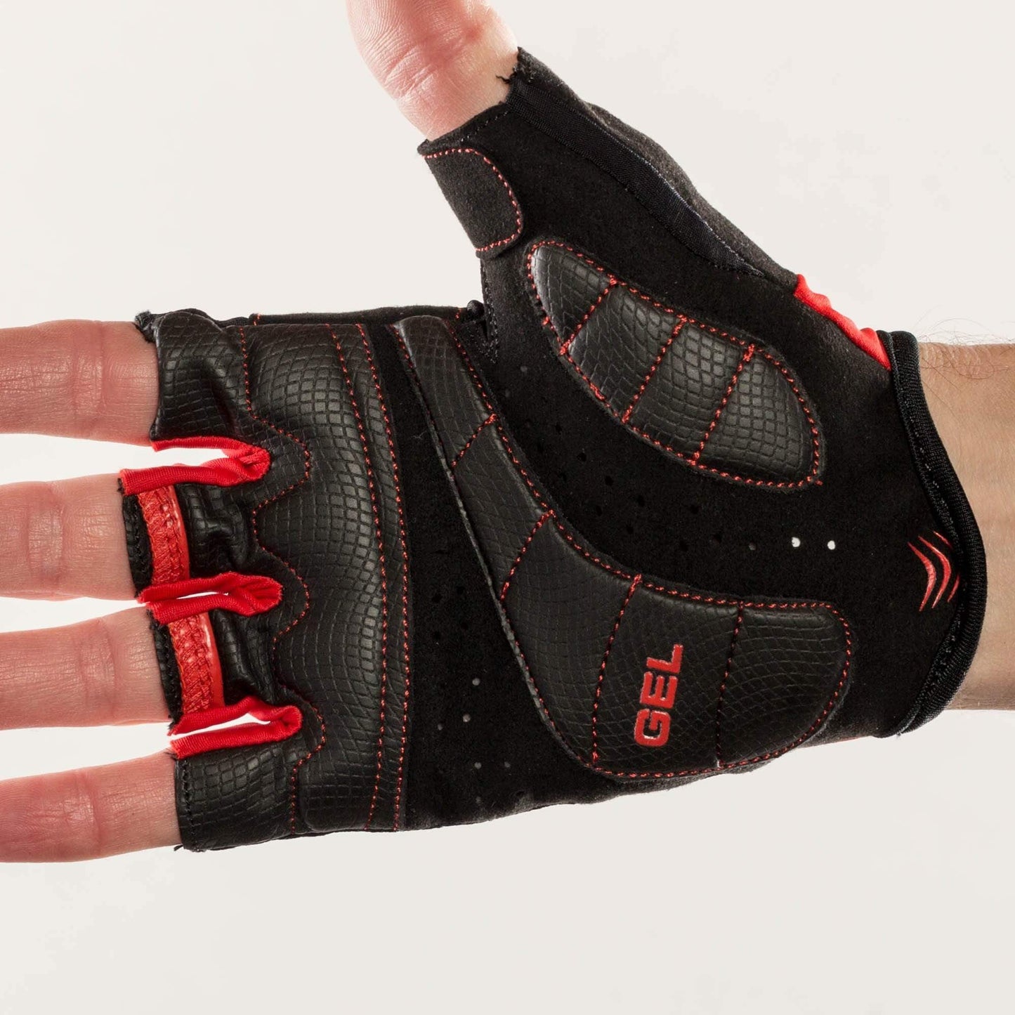 Bellwether Pursuit Gel Fingerless Bike Gloves - Black/Red