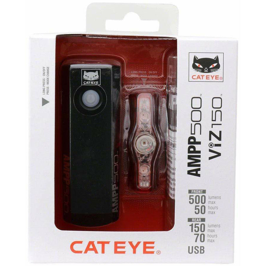 CatEye AMPP500/ViZ150 Bike Headlight/Taillight Set