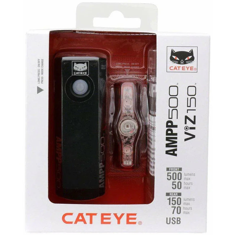CatEye AMPP500/ViZ150 Bike Headlight/Taillight Set