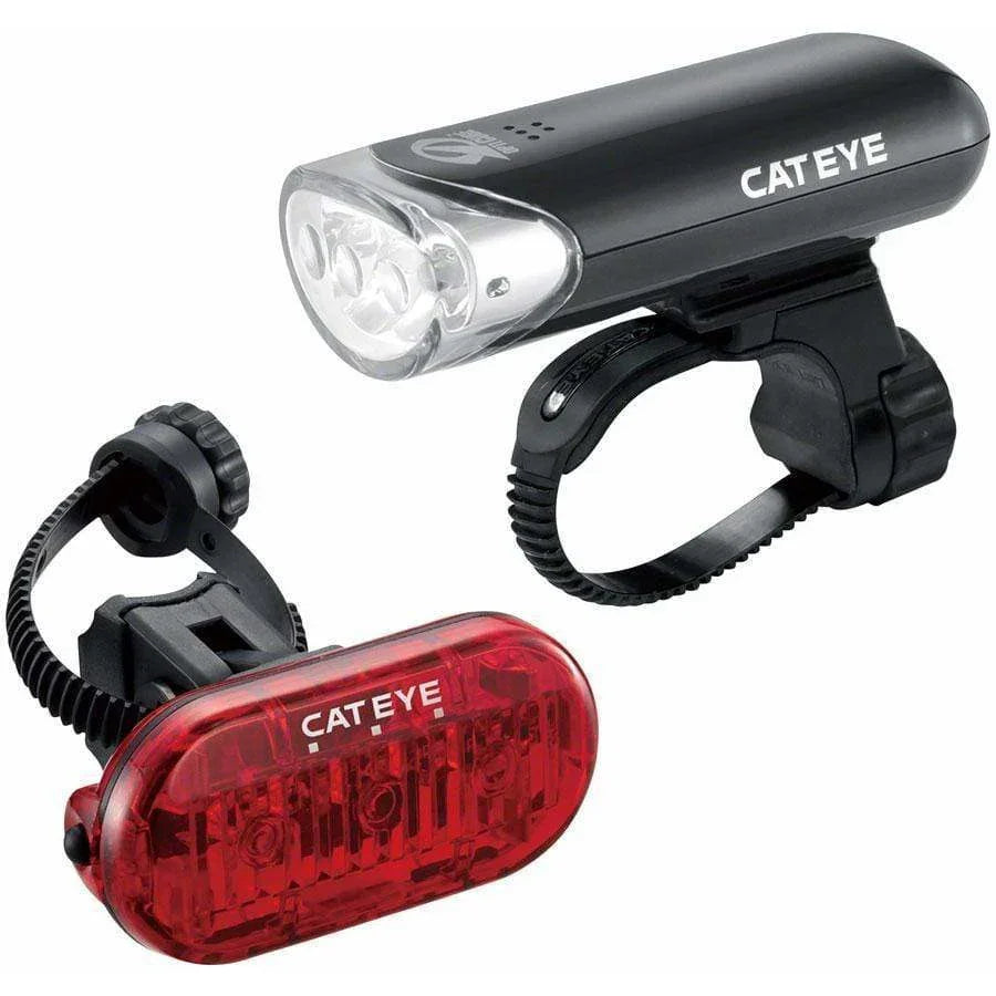 CatEye HL-EL135 LED Headlight and Omni3 LED Taillight Set: Black