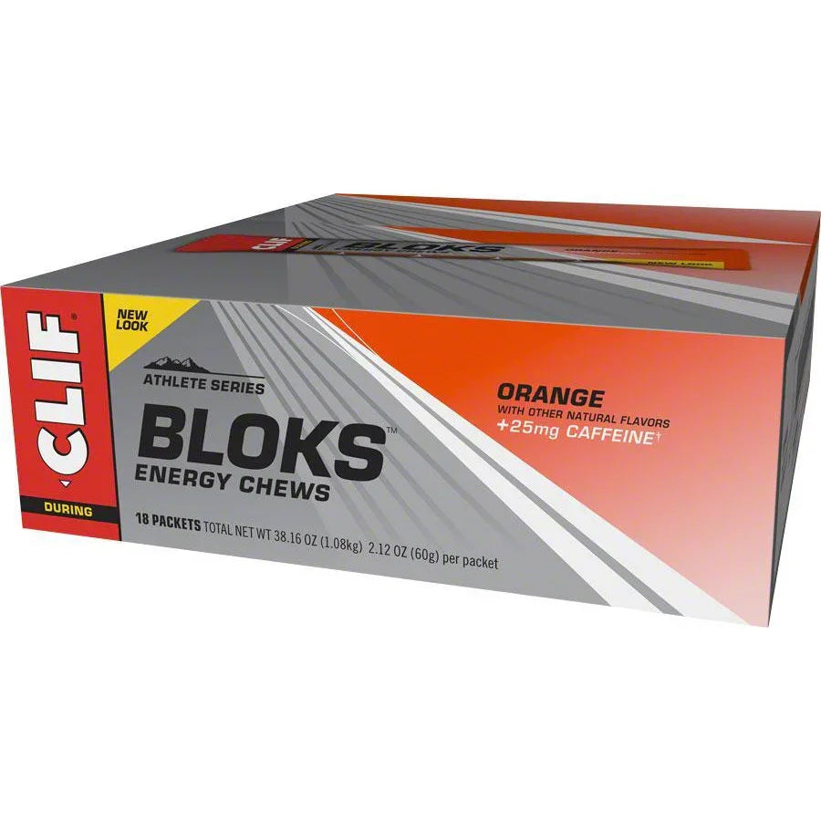 Clif Bar Clif Shot Bloks: Orange with 25mg Caffeine Box of 18