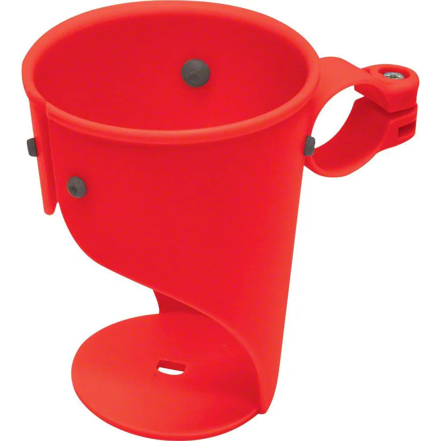 Delta Grande Beverage Holder/ Bike Water Bottle Cage: Handlebar Mounted Red