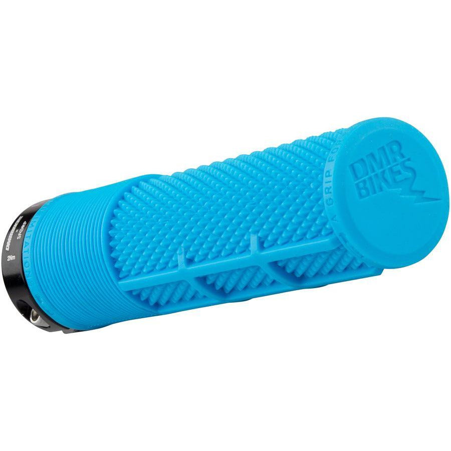 DMR Deathgrip Bike Handlebar Grips - Blue, Lock-On