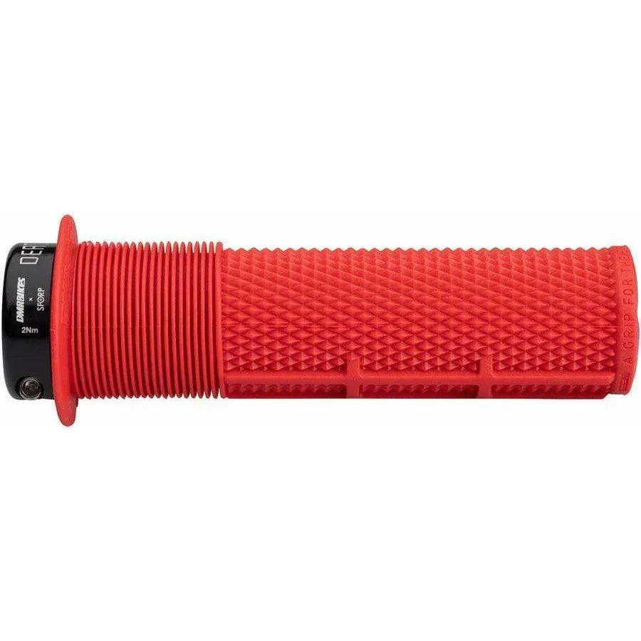 DMR Deathgrip Bike Handlebar Grips - Red, Lock-On, Flange