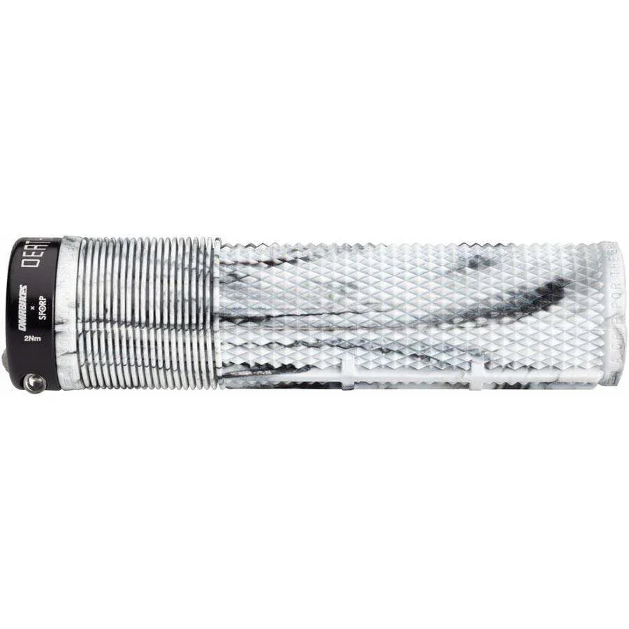 DMR Deathgrip Bike Handlebar Grips - Snow Camo, Lock-On
