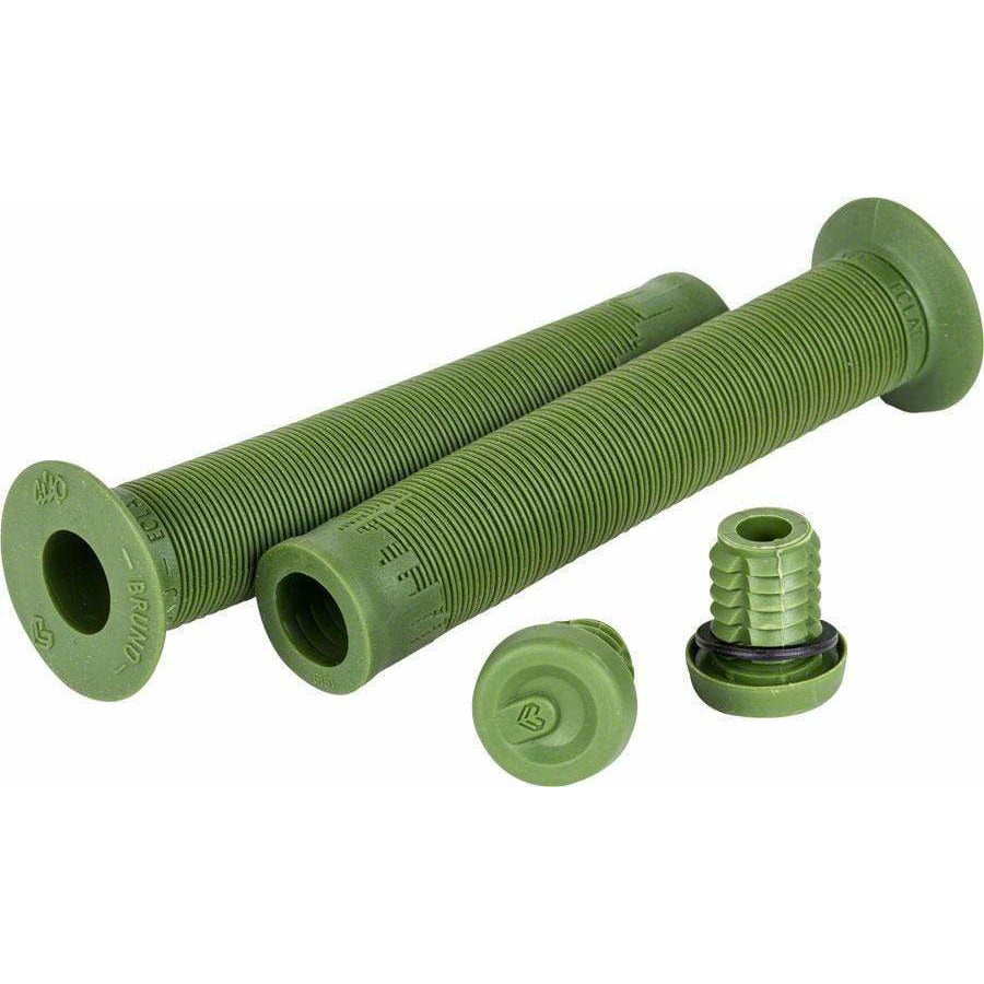 Eclat Bruno Bike Handlebar Grips - Army Green, Flange