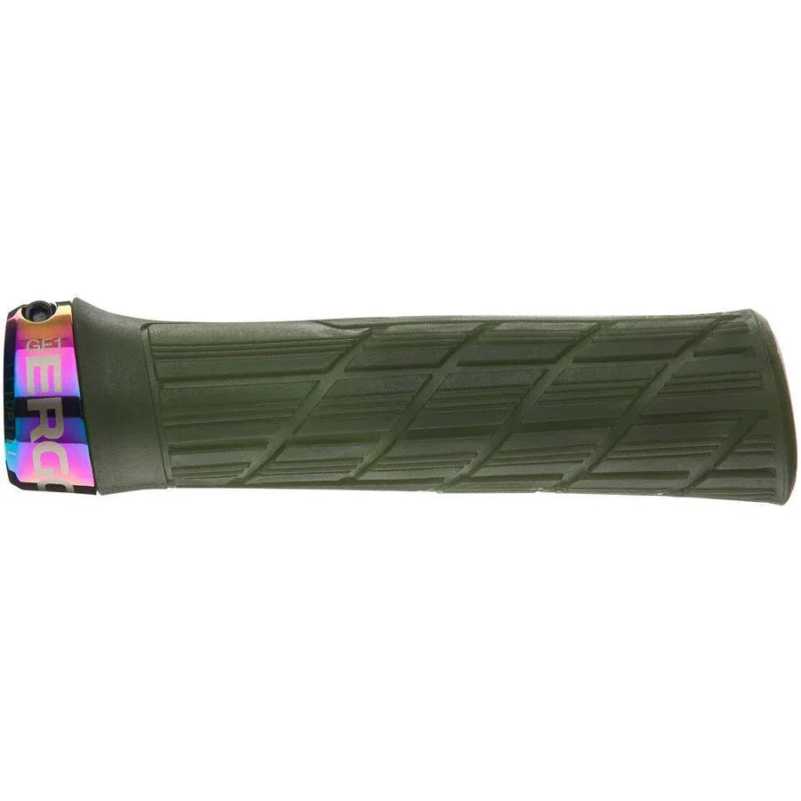 Ergon GE1 Evo Factory Bike Handlebar Grips - Frozen Moss/Oil Slick, Lock-On