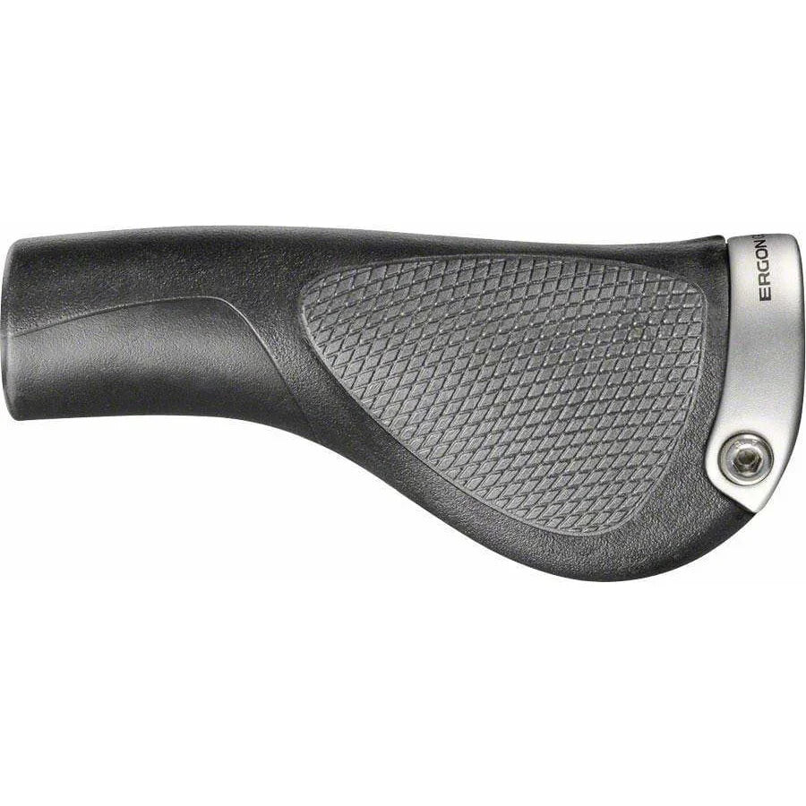 Ergon GP1 Bike Handlebar Grips - Black/Gray, Lock-On, Small