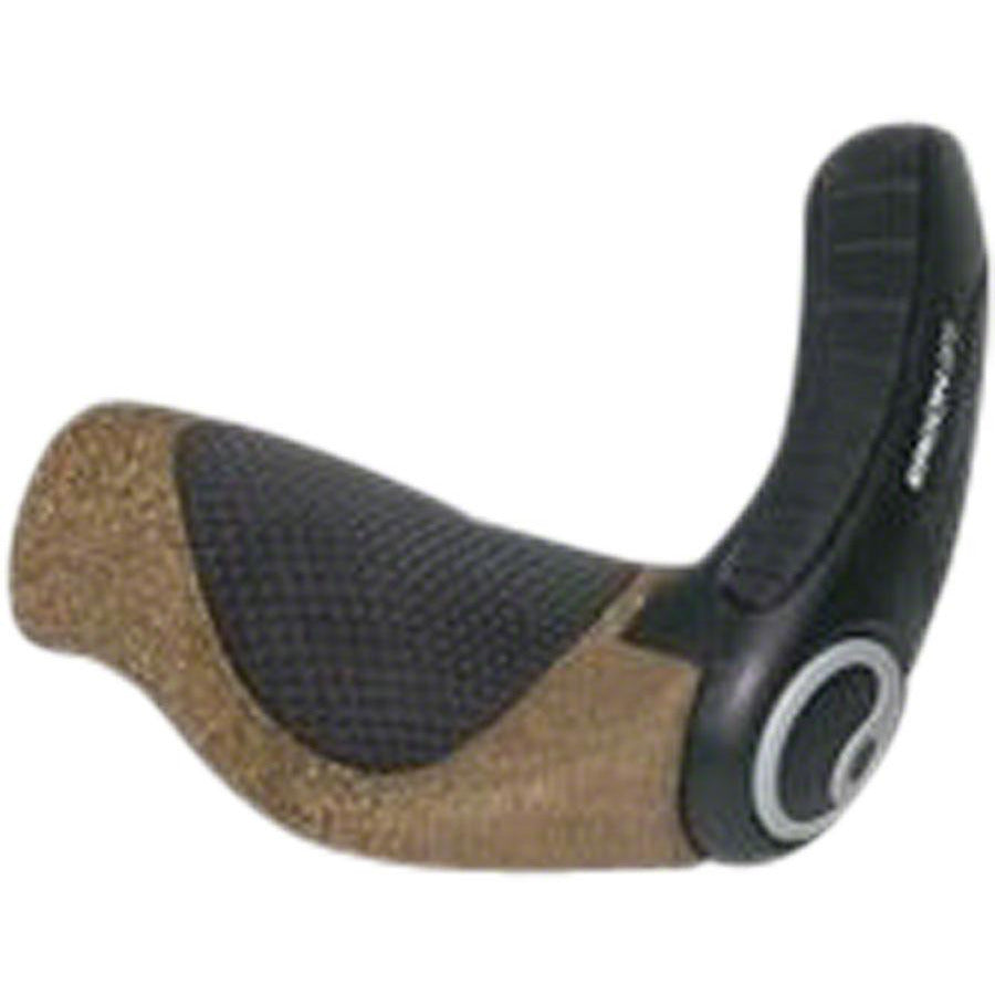 Ergon GP3 BioKork Bike Handlebar Grips - Large, Black/Cork, Rohloff/Nexus, Lock-On