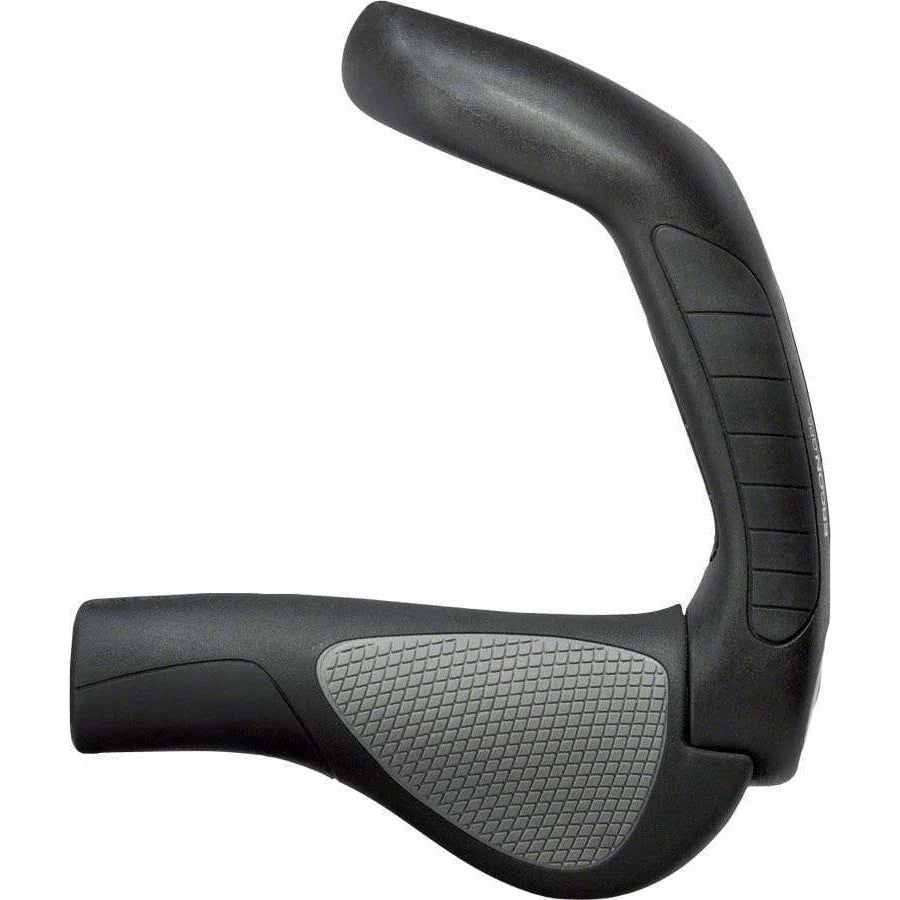 Ergon GP5 Bike Handlebar Grips - Black/Gray, Lock-On, Large