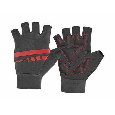 Giant Podium Gel Fingerless Bike Gloves - Red