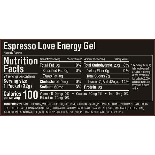 GU Energy Gel: Espresso Love, Box of 24