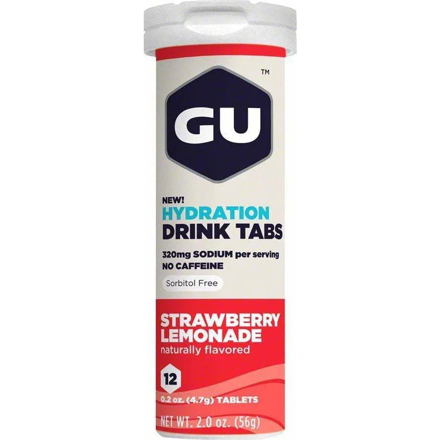 GU Hydration Drink Tabs: Strawberry Lemonade, Box of 8 Tubes