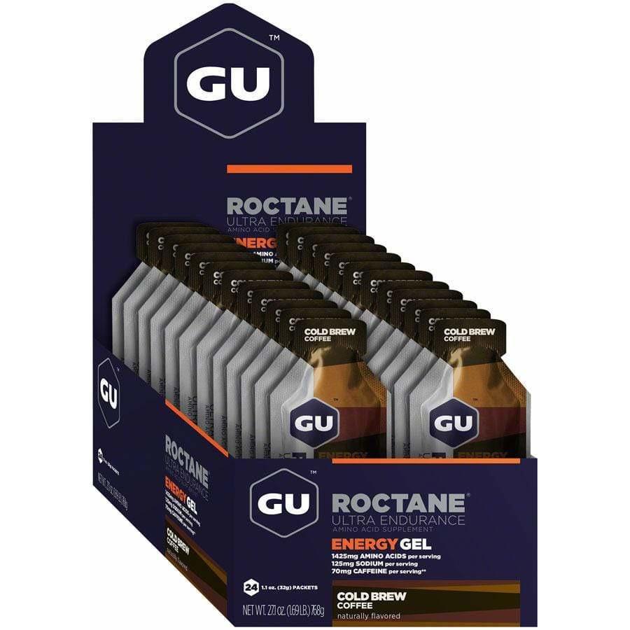 GU Roctane Energy Gel: Cold Brew Coffee, Box of 24