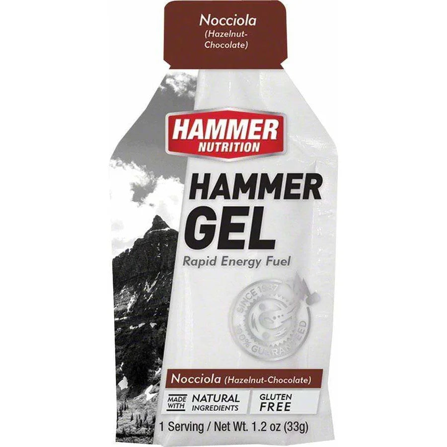 Hammer Nutrition Hammer Gel: Hazelnut Chocolate, 24 Single Serving Packets