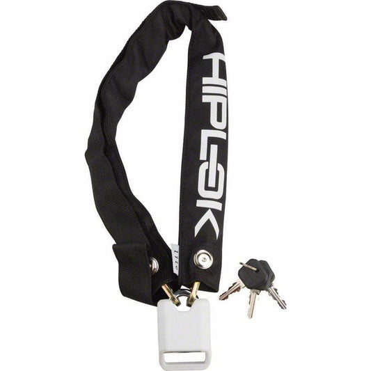 Hiplok Lite Wearable Hardened Steel Bike Chain Lock: 8mm, Black and White