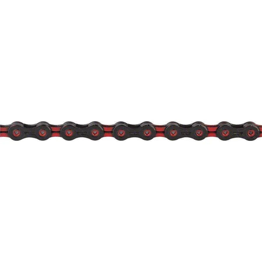 KMC X11SL Super Light Chain - 11-Speed, 116 Links, Black/Red - Chains - Bicycle Warehouse