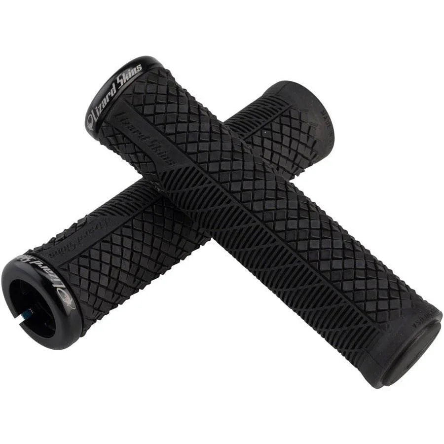 Lizard Skins Charger Evo Bike Handlebar Grips - Jet Black, Lock-On