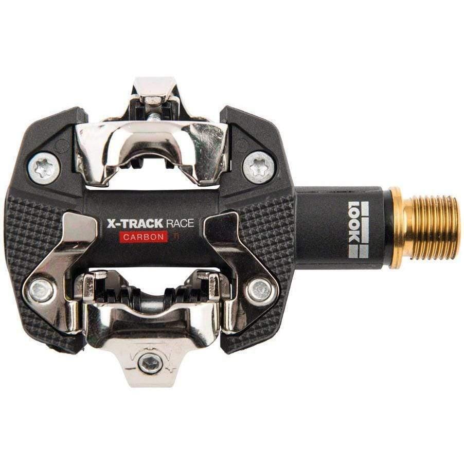 mtb pedals on road bike LOOK X-Track Race Carbon Ti Pedals (Black)
