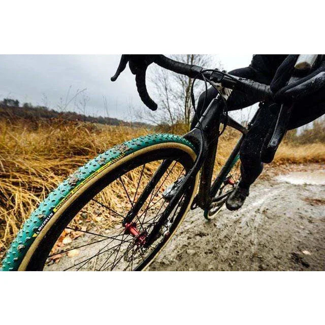 Michelin Power Cyclocross Mud Tire - 700 x 33, Tubular, Folding, Green/Tan