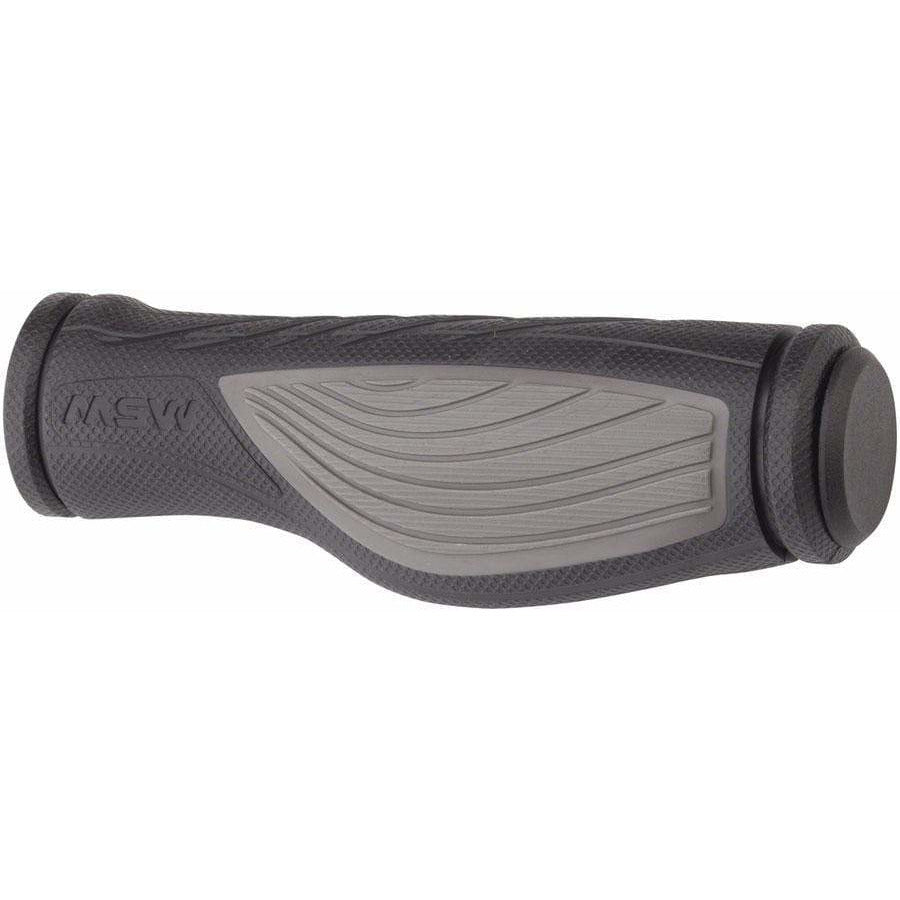 MSW Ergonomic (EFG-100) Bike Handlebar Grips - Black/Gray,