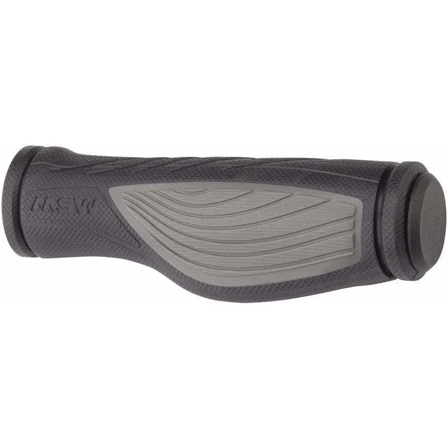 MSW Ergonomic (EFG-100) Bike Handlebar Grips - Black/Gray,