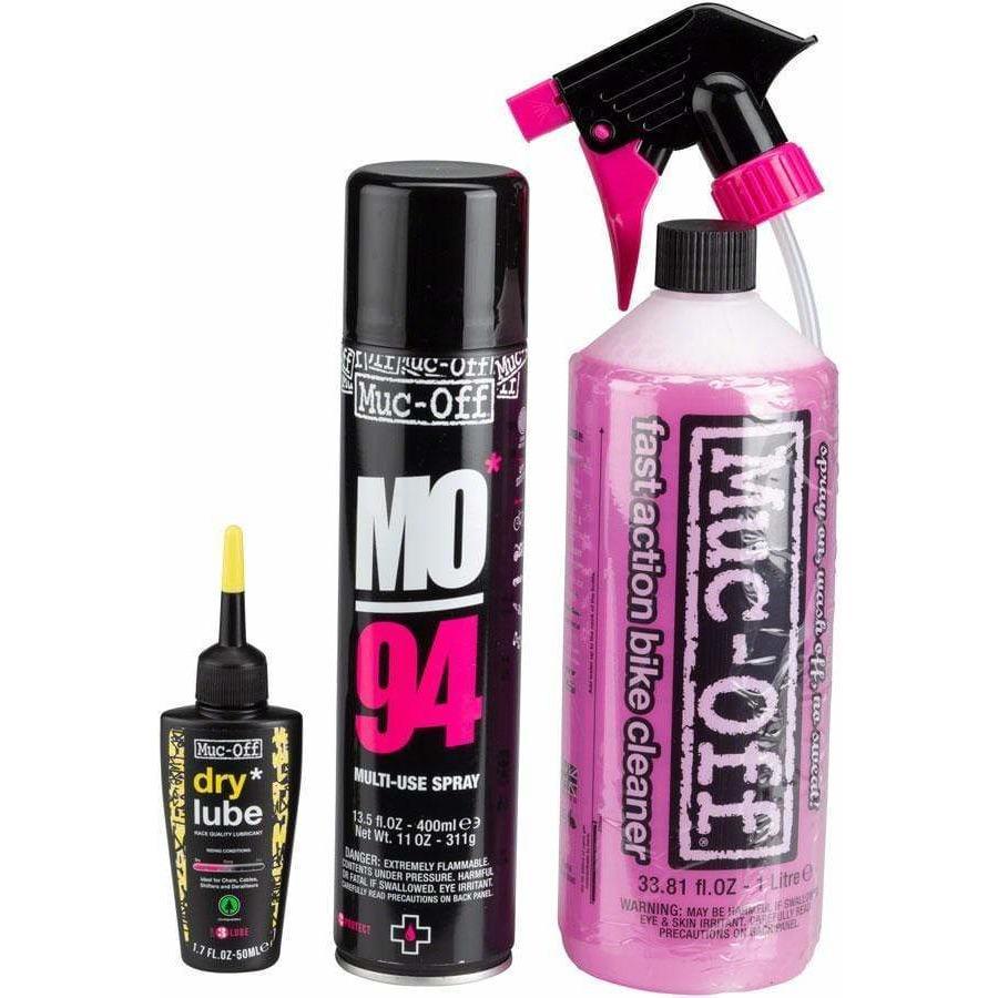 Muc-Off Bike Care Kit: Wash, Protect and Lube, with Dry Conditions Chain Oil
