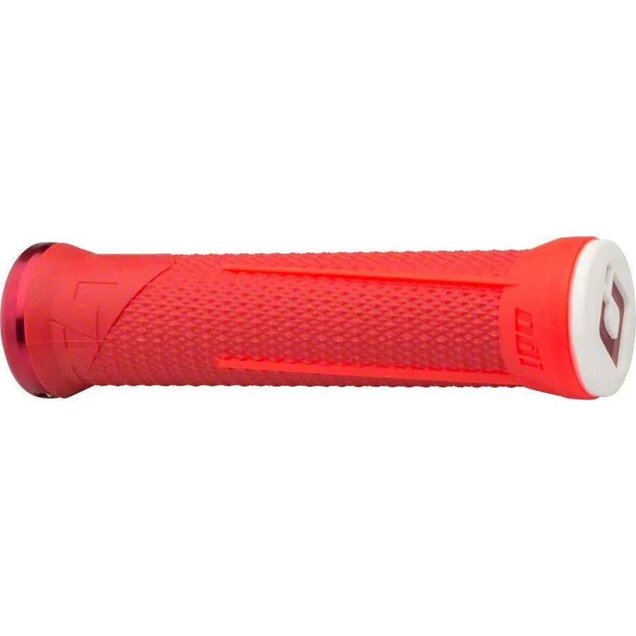ODI AG1 Bike Handlebar Grips - Red/Fire Red, Lock-On