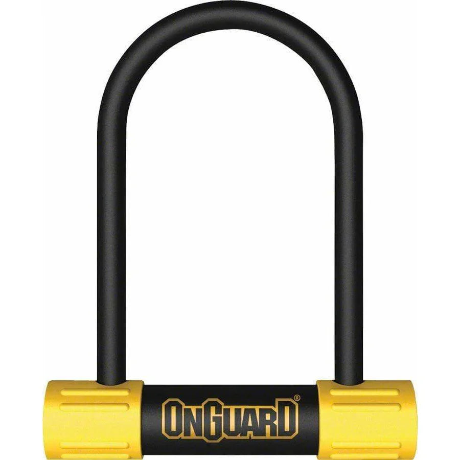 OnGuard BullDog Series U-Lock - 3.5 x 5.5", Keyed, Black/Yellow, Includes bracket
