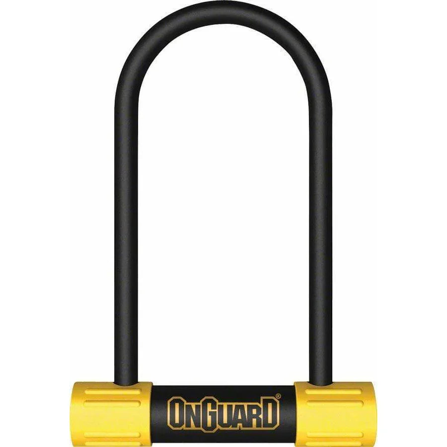 OnGuard BullDog Series U-Lock - 3.5 x 7", Keyed, Black/Yellow, Includes bracket