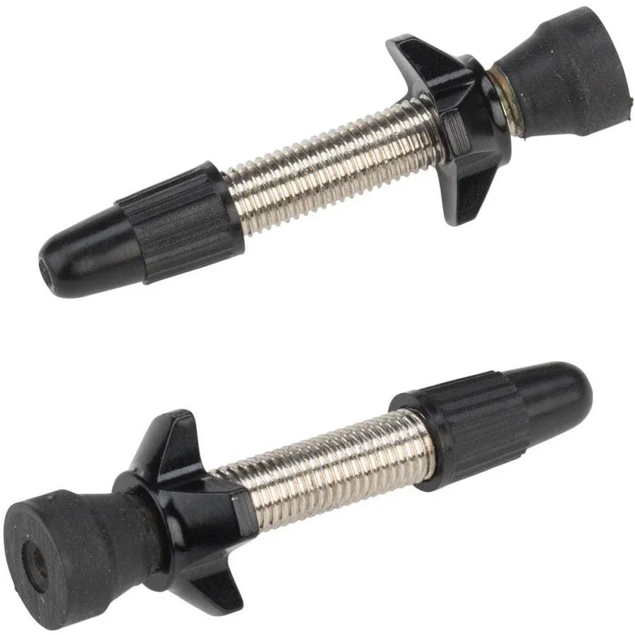 Problem Solvers Tubeless Big P-Nut Valve Kit Pair Black