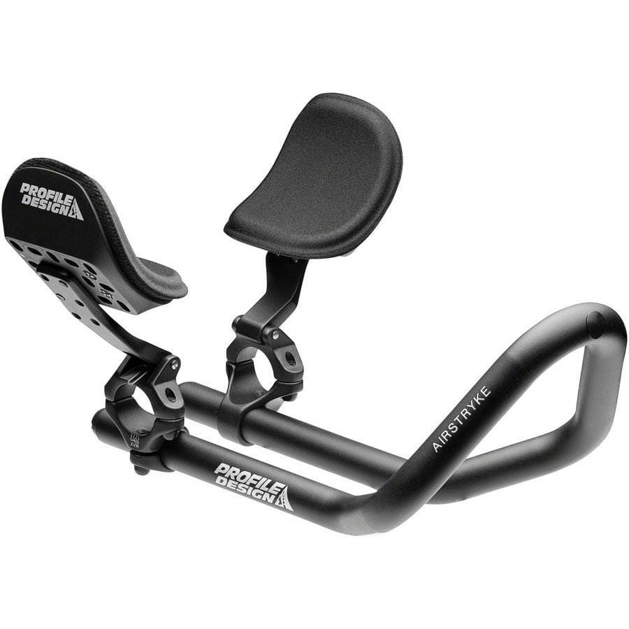 Profile Design Airstryke II Aluminum BIke Aerobar: Ergo Armrest, L2 Flip-Up Bracket, Matte Black