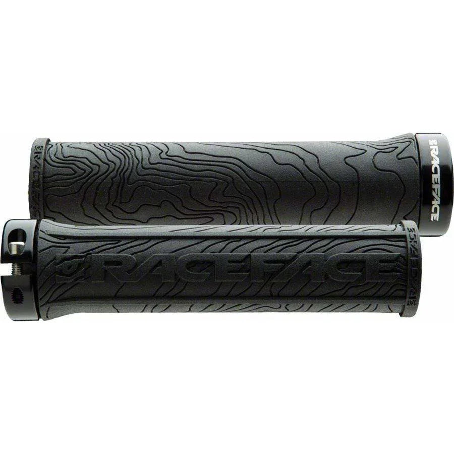 RaceFace Half Nelson Bike Handlebar Grips - Black, Lock-On
